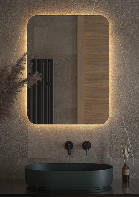 Зеркало Defesto Opti 60x80 DF 2817 с подсветкой 25W-3000К/Без выключателя/Теплый белый свет