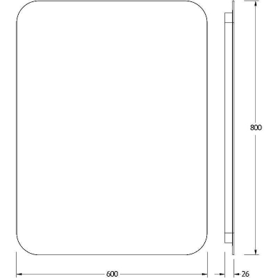 Зеркало Defesto Opti 60x80 DF 2817 с подсветкой 25W-3000К/Без выключателя/Теплый белый свет