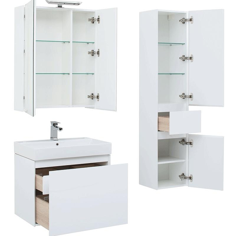 Комплект мебели для ванной Aquanet Йорк 70 203643 подвесной Белый глянец, купить, цена, заказать, магазин, доставка, скидка, промокод, купить, цена, заказать, магазин, доставка, скидка, промокод