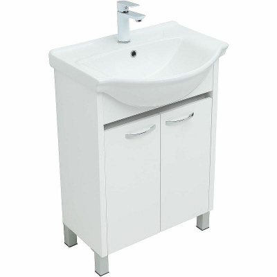 Тумба под раковину Aquanet Донна 60 294390 Белый глянец