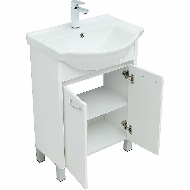Тумба под раковину Aquanet Донна 60 294390 Белый глянец, купить, цена, заказать, магазин, доставка, скидка, промокод, купить, цена, заказать, магазин, доставка, скидка, промокод