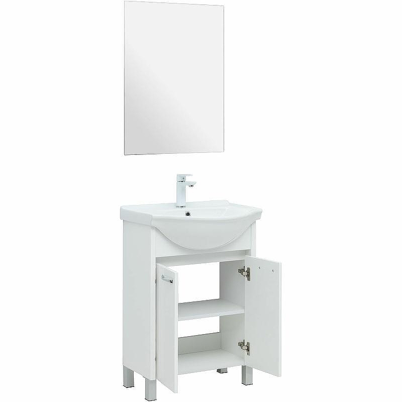 Тумба под раковину Aquanet Донна 60 294390 Белый глянец, купить, цена, заказать, магазин, доставка, скидка, промокод, купить, цена, заказать, магазин, доставка, скидка, промокод