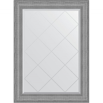 Зеркало Evoform Exclusive-G 104х77 BY 4545 с гравировкой в багетной раме - Серебряная кольчуга 88