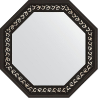 Зеркало Evoform Octagon 65х65 BY 3767 в багетной раме - Черный ардеко 81, купить, цена, заказать, магазин, доставка, скидка, промокод, купить, цена, заказать, магазин, доставка, скидка, промокод