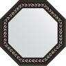 Зеркало Evoform Octagon 65х65 BY 3767 в багетной раме - Черный ардеко 81, купить, цена, заказать, магазин, доставка, скидка, промокод, купить, цена, заказать, магазин, доставка, скидка, промокод