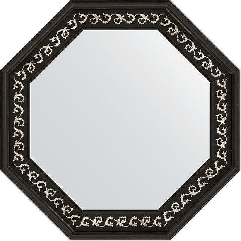 Зеркало Evoform Octagon 65х65 BY 3767 в багетной раме - Черный ардеко 81, купить, цена, заказать, магазин, доставка, скидка, промокод, купить, цена, заказать, магазин, доставка, скидка, промокод
