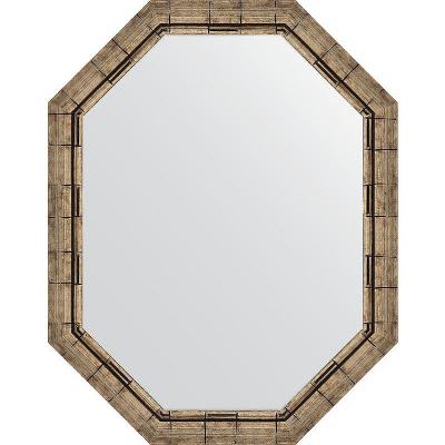 Зеркало Evoform Octagon 73x93 BY 7128 в багетной раме - Серебряный бамбук 73