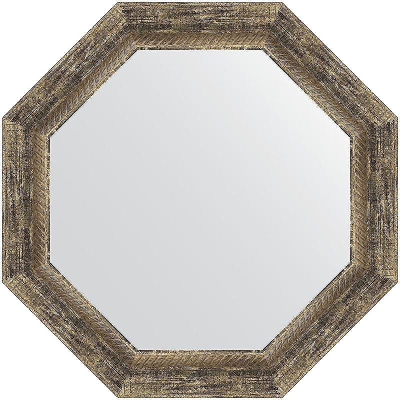 Зеркало Evoform Octagon 58х58 BY 7320 в багетной раме - Старое дерево с плетением 70, купить, цена, заказать, магазин, доставка, скидка, промокод, купить, цена, заказать, магазин, доставка, скидка, промокод