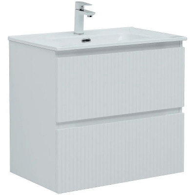 Тумба под раковину Aquanet Джейн 70 335423 подвесная Белая матовая