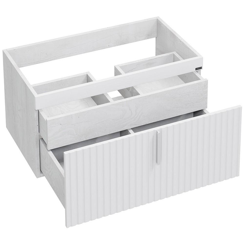 Тумба под раковину СанТа Юпитер 80 700357 подвесная Белая Светлое дерево, купить, цена, заказать, магазин, доставка, скидка, промокод, купить, цена, заказать, магазин, доставка, скидка, промокод