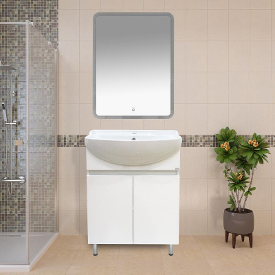 Тумба с раковиной Misty Амур 60 УТ000009552 Белая