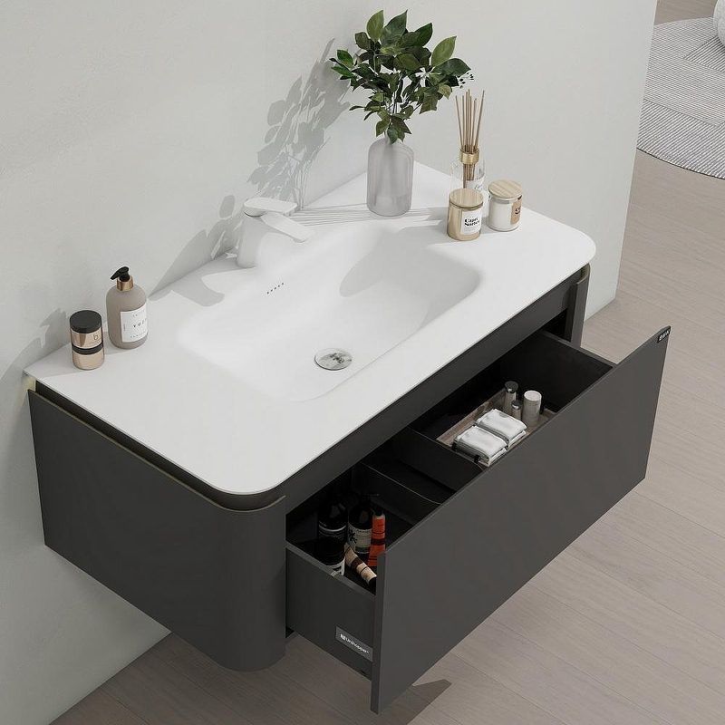 Тумба с раковиной Black&White Universe U935.1000 100 9351000 подвесная Sparkle Grey, купить, цена, заказать, магазин, доставка, скидка, промокод, купить, цена, заказать, магазин, доставка, скидка, промокод