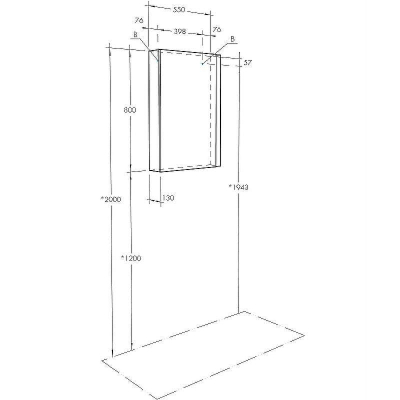 Зеркальный шкаф Aquaton Кантри 55 1A257702AHB20 Белый глянцевый Дуб верона