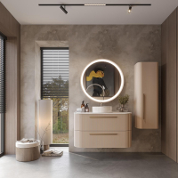 Зеркало Creavit Rayas 85 RY1085.01.PU с подсветкой цвет Пудра, купить, цена, заказать, магазин, доставка, скидка, промокод, купить, цена, заказать, магазин, доставка, скидка, промокод