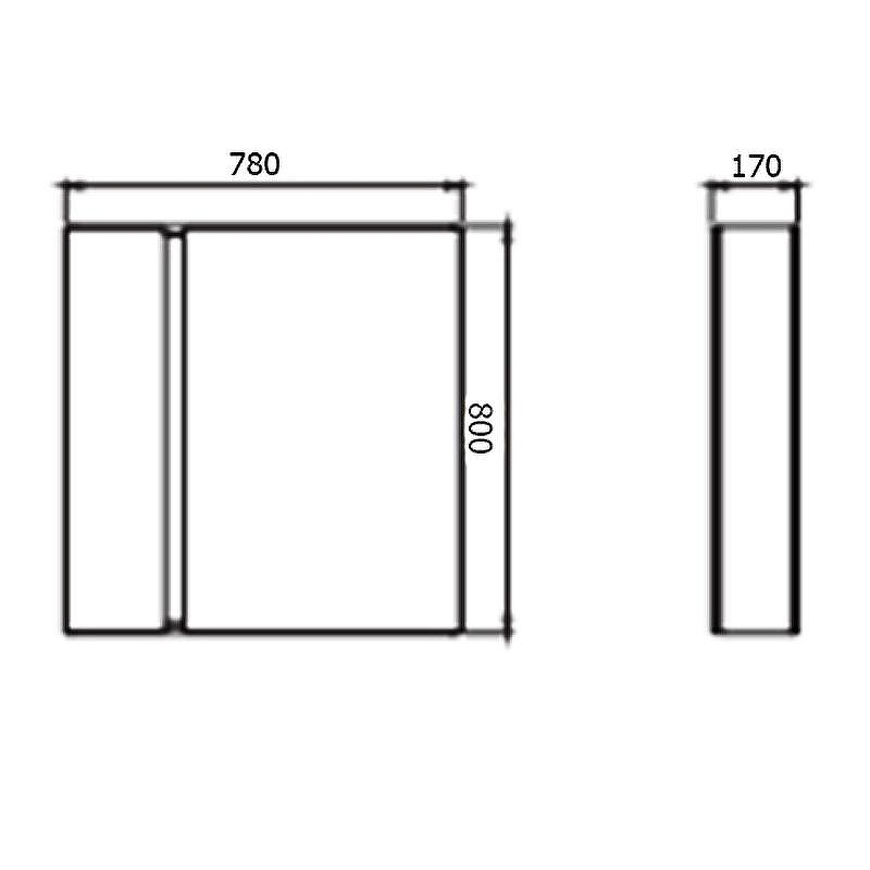 Зеркальный шкаф Creavit Verti 80 VE1080.00.VV с подсветкой Орех, купить, цена, заказать, магазин, доставка, скидка, промокод, купить, цена, заказать, магазин, доставка, скидка, промокод
