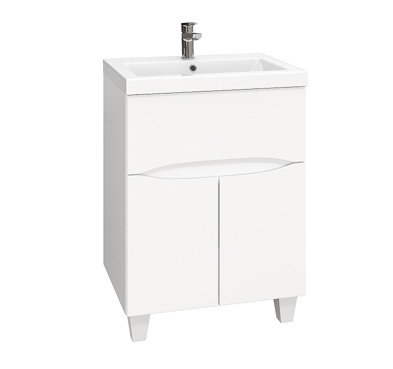 Тумба под раковину Onika Стрим 60 106154 цвет Белый, купить, цена, заказать, магазин, доставка, скидка, промокод, купить, цена, заказать, магазин, доставка, скидка, промокод