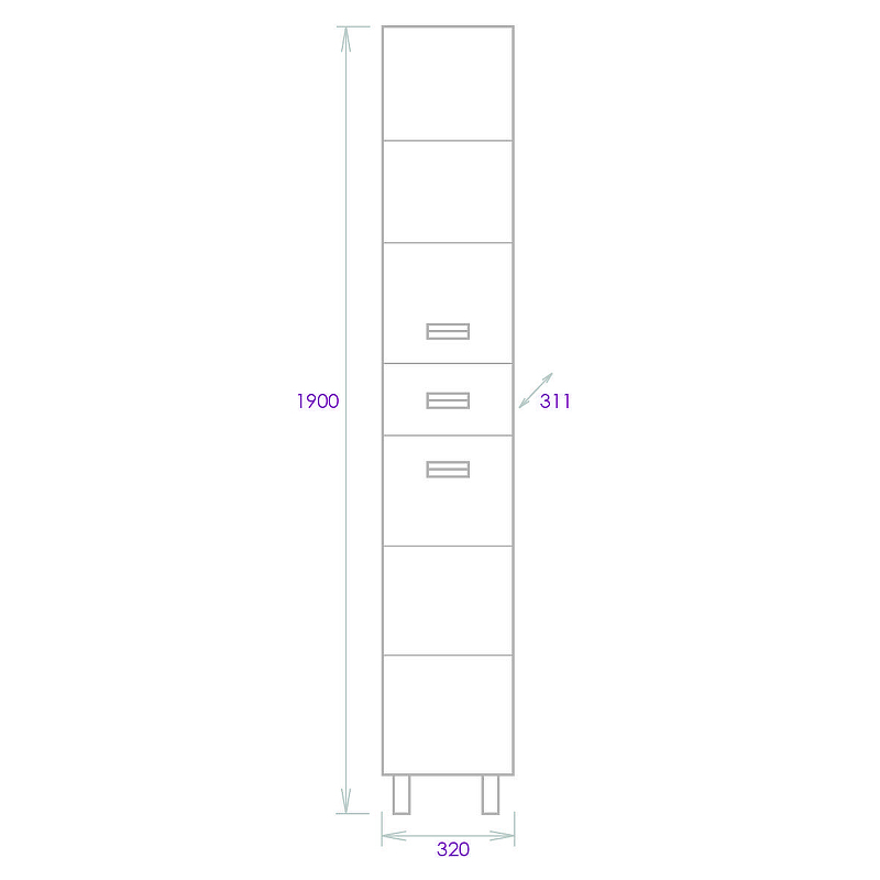 Шкаф пенал Onika Балтика 32 403220 цвет Белый, купить, цена, заказать, магазин, доставка, скидка, промокод, купить, цена, заказать, магазин, доставка, скидка, промокод