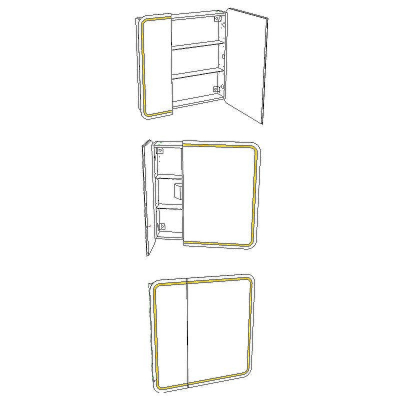 Зеркальный шкаф Corozo Алабама 80/С SD-00000902 с подсветкой Белый