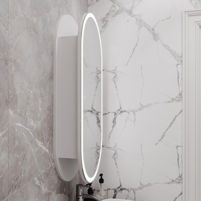 Зеркальный шкаф Mixline Сохо 50 R 550380 с подсветкой цвет Белый