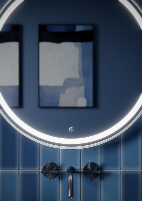 Зеркало Sancos Dames 65 DA650W с подсветкой Белое с сенсорным выключателем