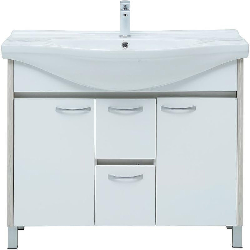 Тумба под раковину Aquanet Донна 100 274164 Белый дуб Белая, купить, цена, заказать, магазин, доставка, скидка, промокод, купить, цена, заказать, магазин, доставка, скидка, промокод