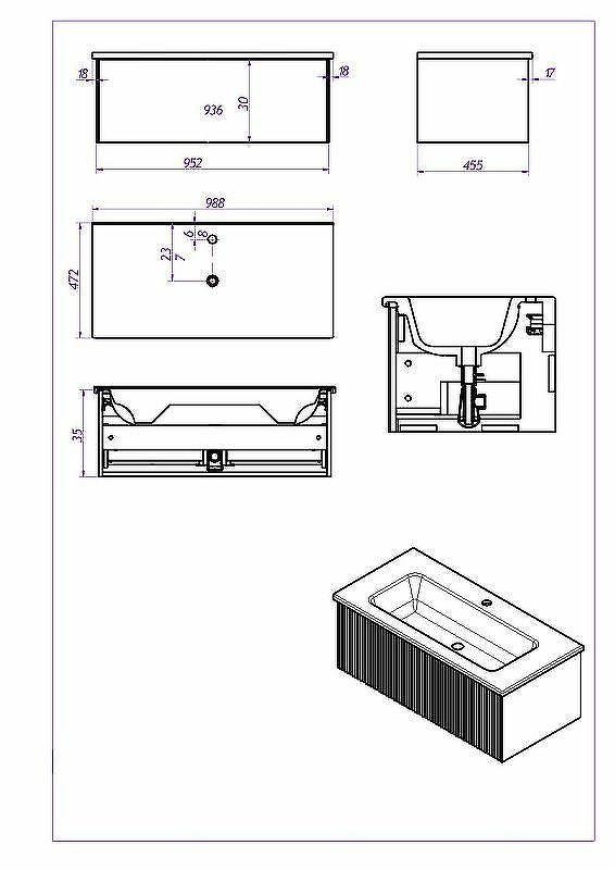 Тумба под раковину La Fenice Terra 100 FNC-01-TER-G-100 подвесная Серо-зеленая, купить, цена, заказать, магазин, доставка, скидка, промокод, купить, цена, заказать, магазин, доставка, скидка, промокод