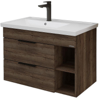Тумба под раковину Grossman Форта 80 1080042 подвесная Темный дуб галифакс, купить, цена, заказать, магазин, доставка, скидка, промокод, купить, цена, заказать, магазин, доставка, скидка, промокод