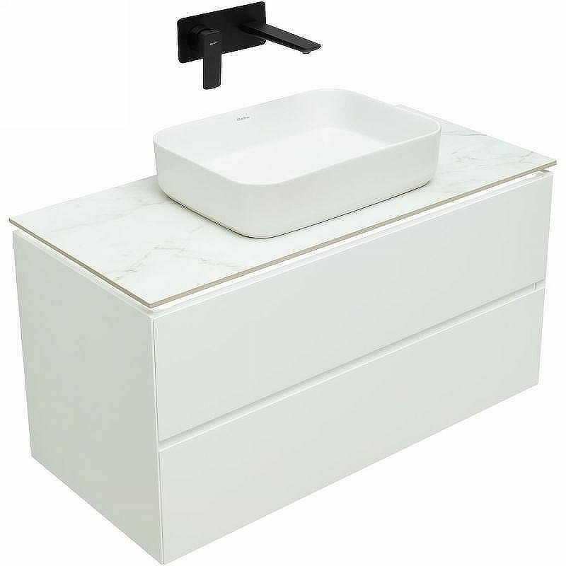 Тумба под раковину Allen Brau Infinity 100 1.21003.WM подвесная Белая матовая, купить, цена, заказать, магазин, доставка, скидка, промокод, купить, цена, заказать, магазин, доставка, скидка, промокод