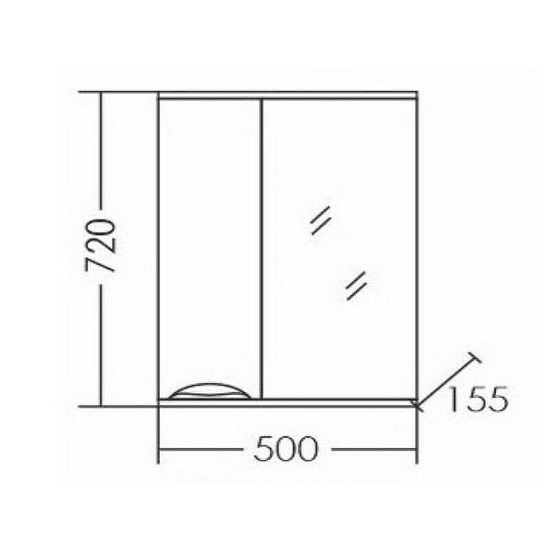 Зеркало со шкафом СанТа Родос 50 L 106013 с подсветкой Белое, купить, цена, заказать, магазин, доставка, скидка, промокод, купить, цена, заказать, магазин, доставка, скидка, промокод