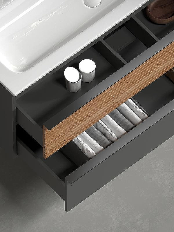 Тумба под раковину Sancos Delta 100 L DL100LGR подвесная Дуб красный Графит, купить, цена, заказать, магазин, доставка, скидка, промокод, купить, цена, заказать, магазин, доставка, скидка, промокод