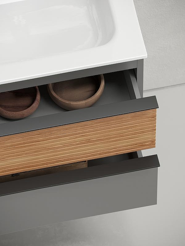 Тумба под раковину Sancos Delta 100 L DL100LGR подвесная Дуб красный Графит, купить, цена, заказать, магазин, доставка, скидка, промокод, купить, цена, заказать, магазин, доставка, скидка, промокод