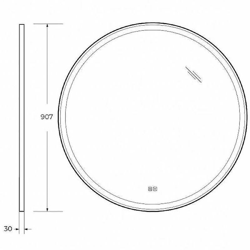 Зеркало Cezares Cadro 90 CZR-SPC-CADRO-900-LED-TCH-WARM с подсветкой с сенсорным выключателем и подогревом, купить, цена, заказать, магазин, доставка, скидка, промокод, купить, цена, заказать, магазин, доставка, скидка, промокод
