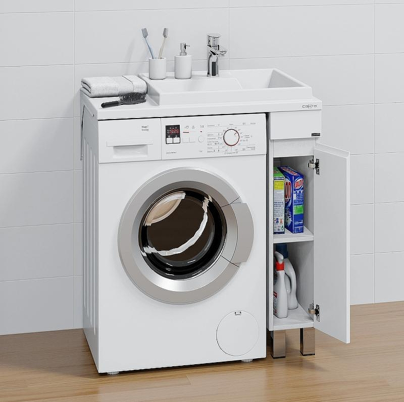 Тумба под раковину СанТа Марс 80 700356 Белая Светлое дерево, купить, цена, заказать, магазин, доставка, скидка, промокод, купить, цена, заказать, магазин, доставка, скидка, промокод