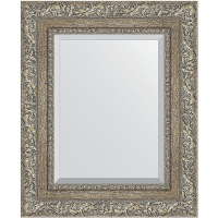 Зеркало Evoform Exclusive 55х45 BY 3357 с фацетом в багетной раме - Виньетка античное серебро 85, купить, цена, заказать, магазин, доставка, скидка, промокод, купить, цена, заказать, магазин, доставка, скидка, промокод