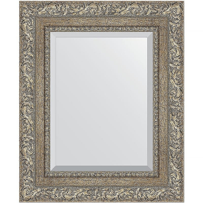 Зеркало Evoform Exclusive 55х45 BY 3357 с фацетом в багетной раме - Виньетка античное серебро 85