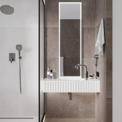 Зеркало Laparet Modus 45 mod.45*150 с подсветкой с сенсорным выключателем