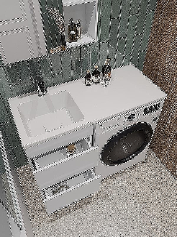 Тумба под раковину Orange Sistema 110 ST-50TUW Белая глянцевая, купить, цена, заказать, магазин, доставка, скидка, промокод, купить, цена, заказать, магазин, доставка, скидка, промокод