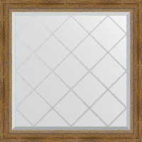 Зеркало Evoform Exclusive-G 83х83 BY 4305 с гравировкой в багетной раме - Состаренная бронза с плетением 70, купить, цена, заказать, магазин, доставка, скидка, промокод, купить, цена, заказать, магазин, доставка, скидка, промокод