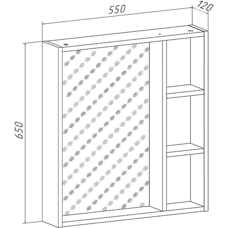 Зеркало со шкафом Runo Эко 55 00-00001451 Лиственница, купить, цена, заказать, магазин, доставка, скидка, промокод, купить, цена, заказать, магазин, доставка, скидка, промокод