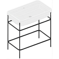 Консоль под раковину Artceram Fuori Scala 80 ACA057 17 Черная матовая, купить, цена, заказать, магазин, доставка, скидка, промокод, купить, цена, заказать, магазин, доставка, скидка, промокод