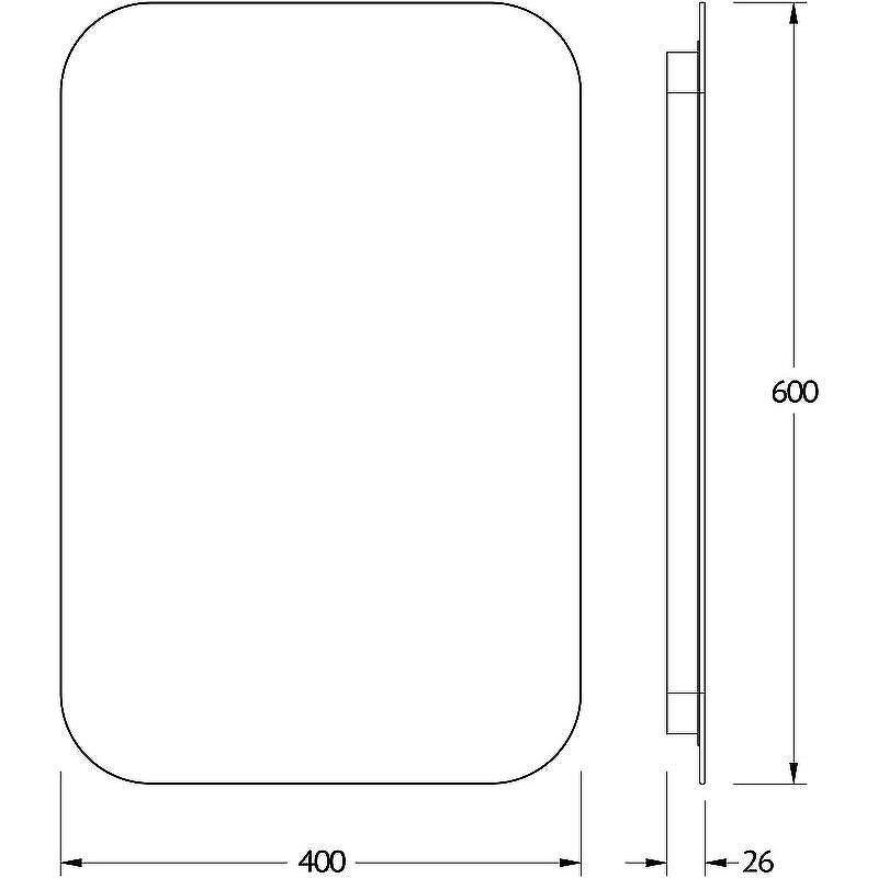 Зеркало Defesto Opti 40x60 DF 2812R с подсветкой 17W-3000К/ИК - выключатель/Теплый белый свет, купить, цена, заказать, магазин, доставка, скидка, промокод, купить, цена, заказать, магазин, доставка, скидка, промокод