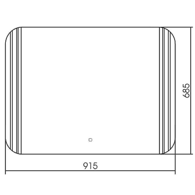 Зеркало Abber See 92 AG6101S с подсветкой с сенсорным выключателем и диммером