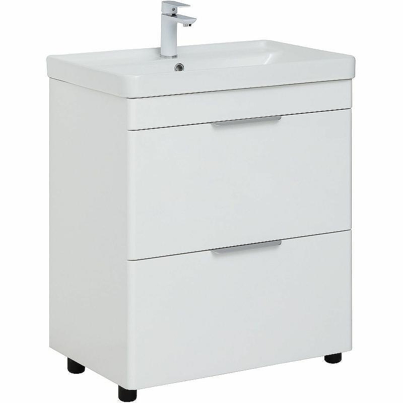 Тумба под раковину Aquanet Ирис new 70 310153 Белый глянец, купить, цена, заказать, магазин, доставка, скидка, промокод, купить, цена, заказать, магазин, доставка, скидка, промокод