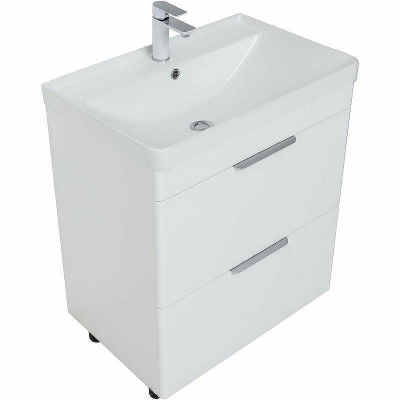 Тумба под раковину Aquanet Ирис new 70 310153 Белый глянец