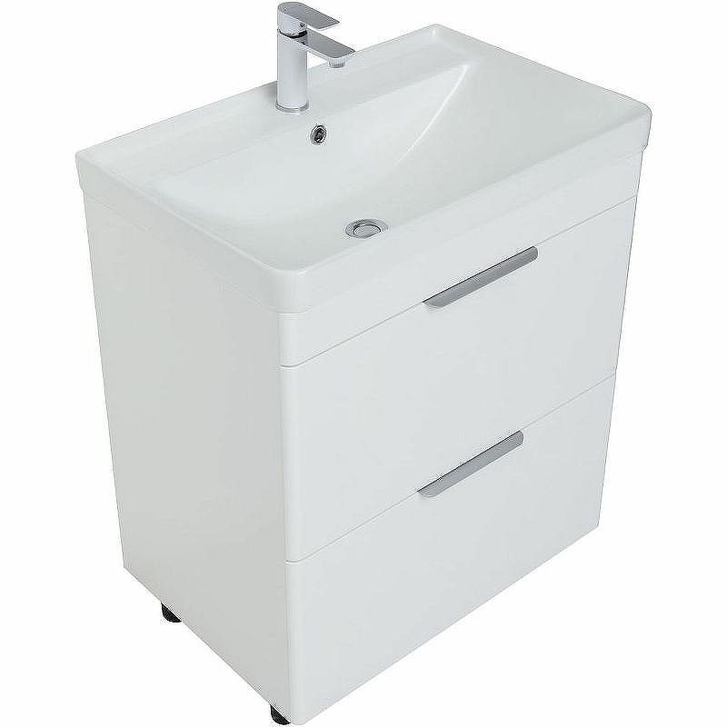 Тумба под раковину Aquanet Ирис new 70 310153 Белый глянец, купить, цена, заказать, магазин, доставка, скидка, промокод, купить, цена, заказать, магазин, доставка, скидка, промокод