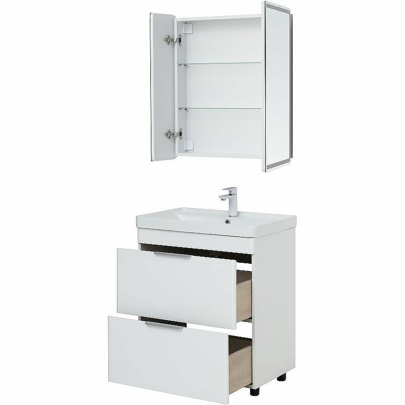 Тумба под раковину Aquanet Ирис new 70 310153 Белый глянец, купить, цена, заказать, магазин, доставка, скидка, промокод, купить, цена, заказать, магазин, доставка, скидка, промокод