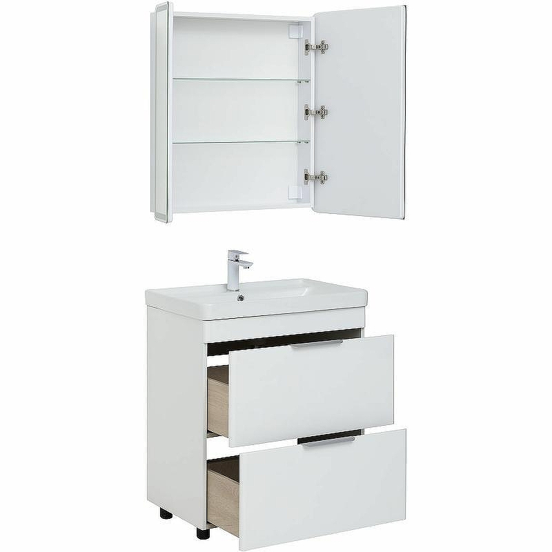 Тумба под раковину Aquanet Ирис new 70 310153 Белый глянец, купить, цена, заказать, магазин, доставка, скидка, промокод, купить, цена, заказать, магазин, доставка, скидка, промокод