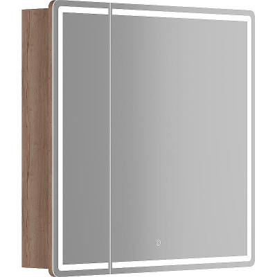 Зеркальный шкаф Sancos Mirror 80 MI80EG с подсветкой Дуб галифакс натуральный