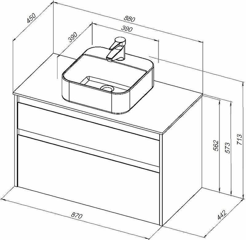 Тумба под раковину Aquanet Nova Lite 90 242267 подвесная Дуб рошелье, купить, цена, заказать, магазин, доставка, скидка, промокод, купить, цена, заказать, магазин, доставка, скидка, промокод