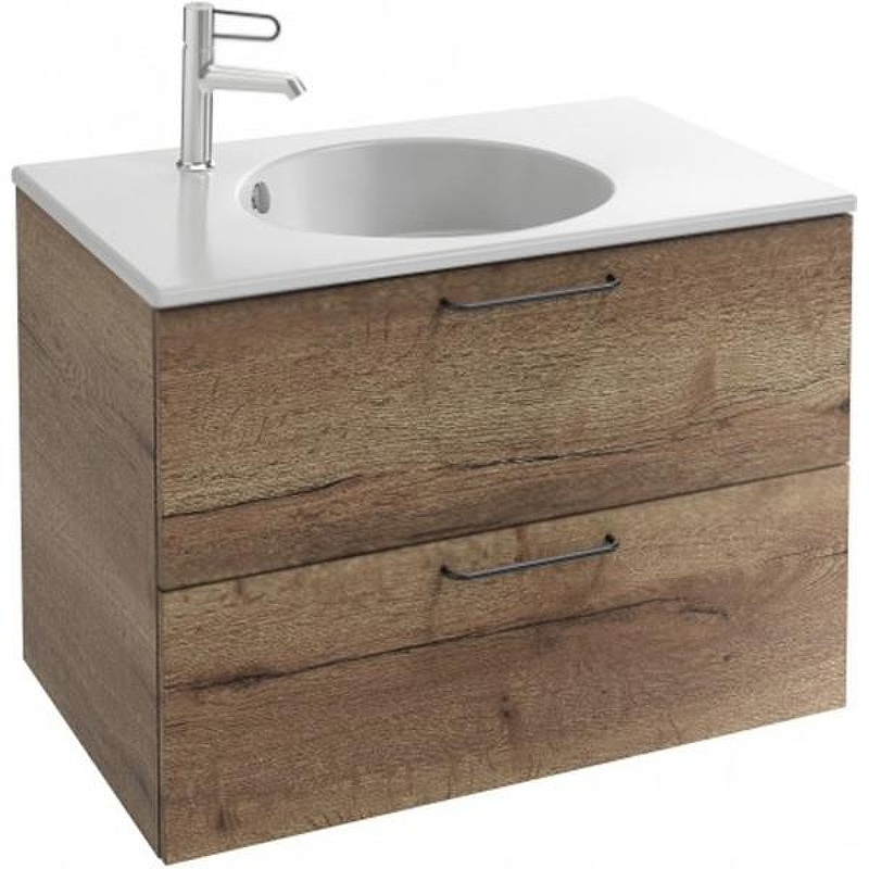 Тумба под раковину Jacob Delafon Odeon Rive Gauche 80 EB2522-R9-E52 подвесная Дуб Табак ручки Черные, купить, цена, заказать, магазин, доставка, скидка, промокод, купить, цена, заказать, магазин, доставка, скидка, промокод
